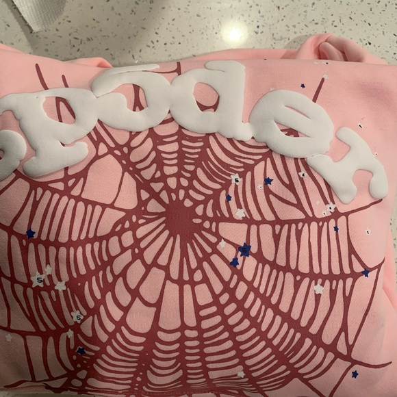 OG WEB *SMALL* Pink Spider Worldwide(SP5DER) Hoodie (SELLS ON STOCKX)